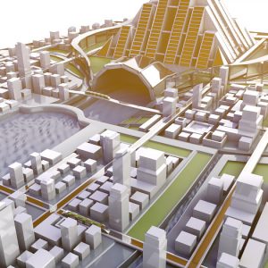 Future City Mega Pyramid Building