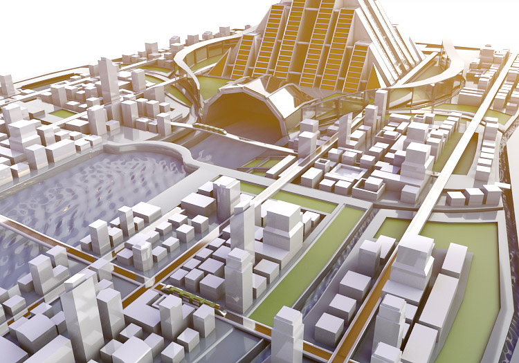 Future City Mega Pyramid Building