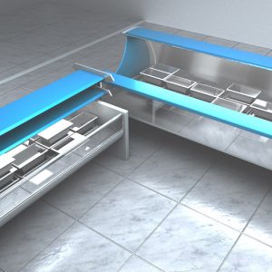 Supermarket Meat and Vegetables Refrigerator