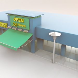 Supermarket Wholesale 3d model