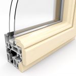 Aluminium Profile Wooden Window side view