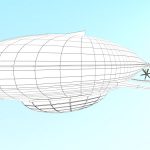 Futuristic Whale like Zeppelin front